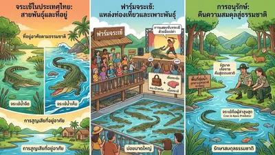 จระเข้ในประเทศไทย: สัตว์เลื้อยคลานที่น่าทึ่ง