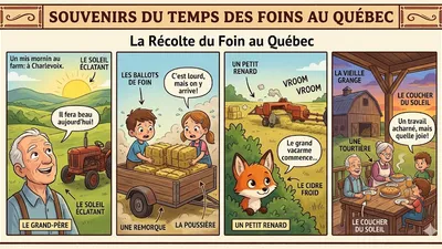 Souvenirs du temps des foins au Québec