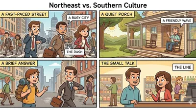 Northeast Rush vs. Southern Hospitality: Comparing American Cultures