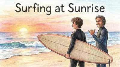 Surfing at Sunrise